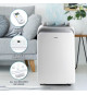 Climatiseur mobile - DOMO - 9000BTU - 1020 W - Refroidissement - Ventilation - Déshumidificateur - Classe énergétique A+