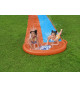 Toboggan aquatique - BESTWAY - Double - 4,88 metres - Bleu - Enfant
