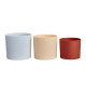 Pot de fleur - Elho - Lex Pott - Set 14 - Bleu Rose Orange - L 14 x B 13.8 x H 12 cm - Intérieur - 100% recyclé