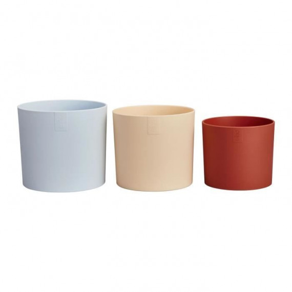 Pot de fleur - Elho - Lex Pott - Set 14 - Bleu Rose Orange - L 14 x B 13.8 x H 12 cm - Intérieur - 100% recyclé