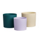 Pot de fleur - Elho - Lex Pott - Set 14 - Blanc Vert Violet - L 14 x B 13.8 x H 12 cm - Intérieur - 100% recyclé