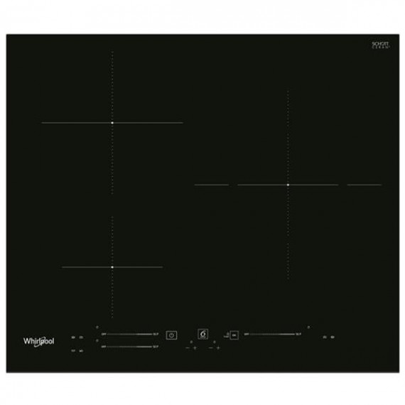 WHIRLPOOL - Table induction, noir, 60cm, 3 zones dont 1 double-zone de 28cm, 3 boos