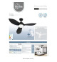 CORSICA Blanc - Ventilateur de plafond Ø116cm 70W + éclairage LED