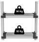 Étagere plastique - TOOD - 5 tablettes - Charge 80 kg - 80x40x171 cm - Noir/gris