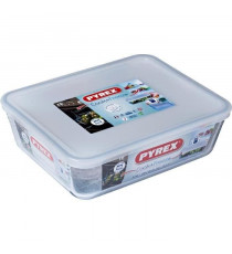 PYREX - 243P000/7046 - Plat rectangulaire avec couvercle - 25cm * 19 cm - Pyrex Cook & Freeze