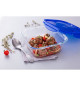 PYREX COOK&GO Plat de conservation carré 0,8l 16cm + Couvercle bleu