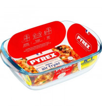 Plat air fryer - PYREX - 1450143 - Rectangulaire - En verre borosilicate - 23 x 15 cm
