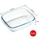 Plat air fryer - PYREX - 1450143 - Rectangulaire - En verre borosilicate - 23 x 15 cm