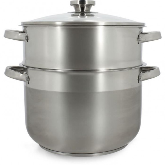 Couscoussier - MENASTYL - 4615450 - En acier inoxydable - 10 litres - Tous feux dont induction