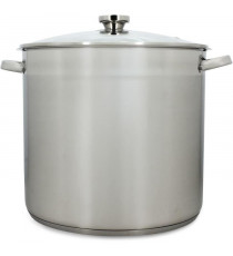 Marmite avec couvercle - MENASTYL - 4615451 - En acier inoxydable - 17 litres - 32 cm - Tous feux dont induction