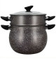 Couscoussier - MENASTYL - 6020033 - En aluminium effet marbre - 9 litres - Tous feux dont induction