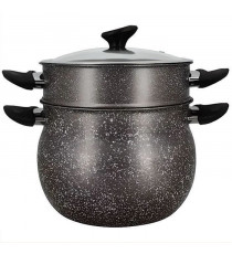 Couscoussier - MENASTYL - 6020033 - En aluminium effet marbre - 9 litres - Tous feux dont induction
