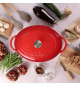 Cocotte - MENASTYL - 6020103 - Ovale - En fonte acier émaillé - Rouge - 9 litres