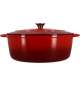 Cocotte - MENASTYL - 6020105 - Ronde - En fonte acier émaillé - Rouge - 7 litres