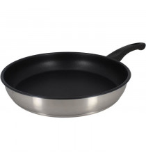 Poele - MENASTYL - 6020246 - En acier inoxydable - 24 cm - Tous feux dont induction