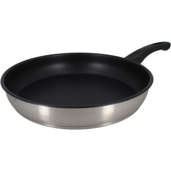 Poele - MENASTYL - 6020246 - En acier inoxydable - 24 cm - Tous feux dont induction