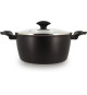 Faitout - MENASTYL - 6020647 - En alumimium forgé - 24 cm - Noir - Tous feux dont induction