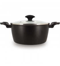Faitout - MENASTYL - 6020647 - En alumimium forgé - 24 cm - Noir - Tous feux dont induction
