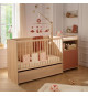 Lit combiné - 120 x 60 cm - Evolutif en 90 x 190 cm - CHARLIE - SAUTHON - Terracotta