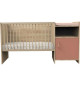 Lit combiné - 120 x 60 cm - Evolutif en 90 x 190 cm - CHARLIE - SAUTHON - Terracotta