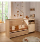 Lit combiné - 120 x 60 cm - Evolutif en 90 x 190 cm - CHARLIE - SAUTHON - Creme