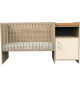 Lit combiné - 120 x 60 cm - Evolutif en 90 x 190 cm - CHARLIE - SAUTHON - Creme