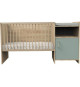 Lit combiné - 120 x 60 cm - Evolutif en 90 x 190 cm - CHARLIE - SAUTHON - Sauge