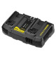 Double Chargeur - 18V 4A - Compatible avec toutes les batteries de la génération Gamme V20 - STANLEY FATMAX, SFMCB24-QW