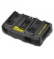 Double Chargeur - 18V 4A - Compatible avec toutes les batteries de la génération Gamme V20 - STANLEY FATMAX, SFMCB24-QW