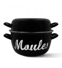 Marmite a moule - MENASTYL - 3645564 - En acier émaillé - Noir - 24 cm - Avec écritures - Tous feux dont induction