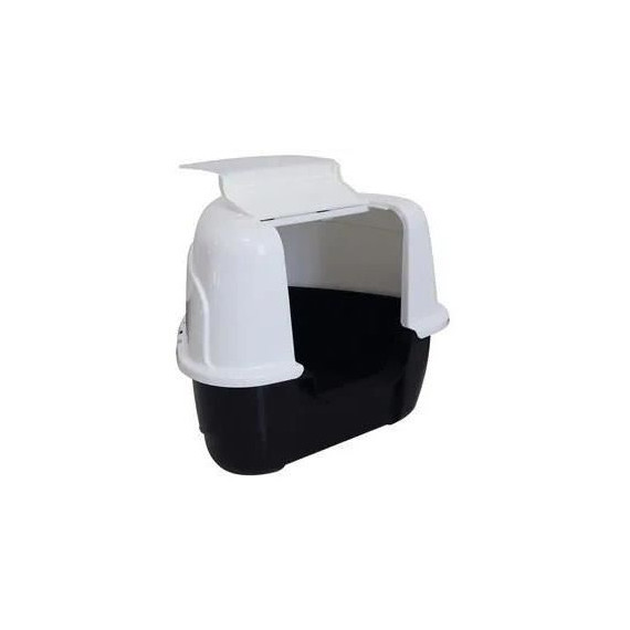 TANIS bac a litiere d'angle - Mpets - Noire & Blanche - XL