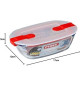 Boîte rectangulaire avec couvercle - PYREX - 1451023 - 17 x 10 cm - 400 ml - Cook & Heat - Base en verre borosilicate