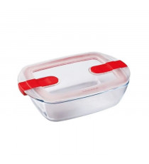 Boîte rectangulaire avec couvercle - PYREX - 1451025 - 28 x 20 cm - 2,5 L - Cook & Heat - Base en verre borosilicate