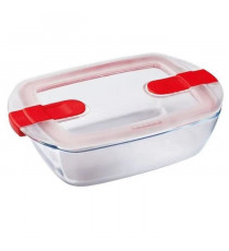 Boîte rectangulaire avec couvercle - PYREX - 1451024 - 23 x 15 cm - 1,1 L - Cook & Heat - Base en verre borosilicate