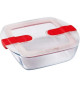 Boîte rectangulaire avec couvercle - PYREX - 1451021 - 20 x 17 cm - 1 L - Cook & Heat - Base en verre borosilicate