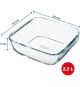 Plat air fryer - PYREX - 1450142 - Carré - En verre borosilicate - 25 x 22 cm