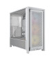 Boîtier PC - CORSAIR - Série FRAME 4000D RS ARGB - Moyen-tour - 3 ventilateurs ARGB - Blanc