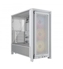 Boîtier PC - CORSAIR - Série FRAME 4000D RS ARGB - Moyen-tour - 3 ventilateurs ARGB - Blanc