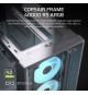 Boîtier PC - CORSAIR - Série FRAME 4000D RS ARGB - Moyen-tour - 3 ventilateurs ARGB - Blanc