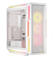 Boîtier PC ATX - CORSAIR - 5000T LX RGB - 3 Ventilateurs LX120 RGB - Éclairage Aurora RGB - Blanc
