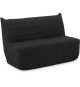 Banquette BZ - 2 places - Tissu Anthracite - 143 x 106 x 92 cm - Matelas BULTEX - BECCI