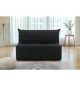 Banquette BZ - 2 places - Tissu Anthracite - 143 x 106 x 92 cm - Matelas BULTEX - BECCI