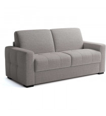 Canapé convertible express - 3 places - EUREKA - Tissu como 22 ASH - 200 x 102 x 95 cm