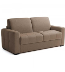 Canapé convertible express - 3 places - EUREKA - Tissu como 5 Antelope - 200 x 102 x 95 cm