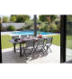 Table de jardin - Rectangulaire - Extensible - Structure en aluminium - 8/10 p. - LOUISIANE - Proloisirs