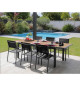 Table de jardin - Rectangulaire - Extensible - Structure en aluminium - 8/10 p. - LOUISIANE - Proloisirs