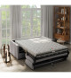 Canapé convertible express - 3 places - SMALL - Tissu como 20 ASH - 168 x 98 x 86 cm