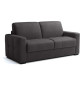 Canapé convertible express - 3 places - EUREKA - Tissu como 22 Graphite - 200 x 102 x 95 cm