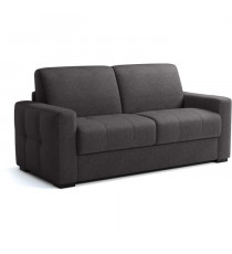 Canapé convertible express - 3 places - EUREKA - Tissu como 22 Graphite - 200 x 102 x 95 cm