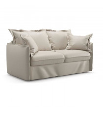 Canapé convertible express - 3 places - MYKONOS - Tissu Como 3 Linen - 185 x 104 x 90 cm - MONDO